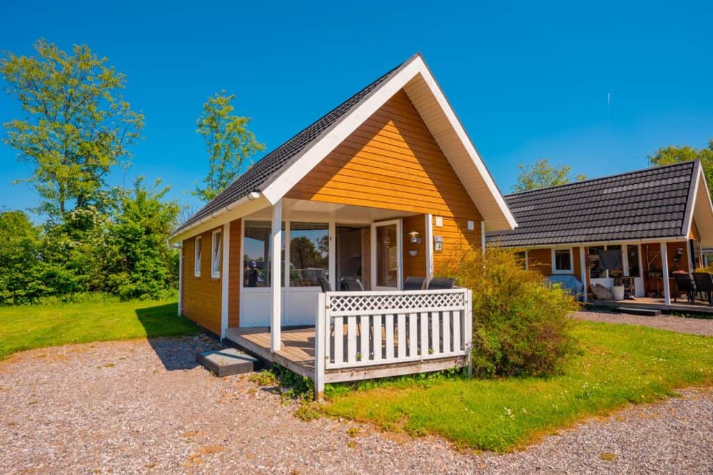 Stor campinghytte på Lægårdens Camping